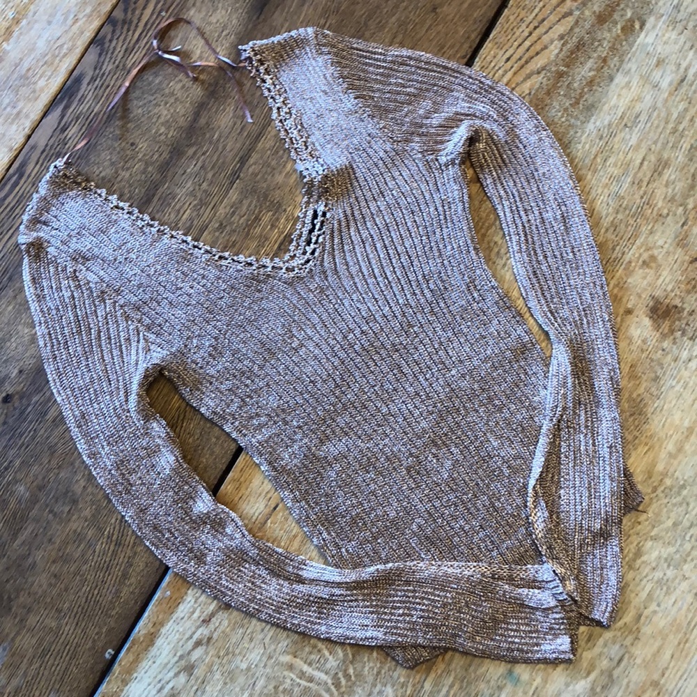 Metallic sweater